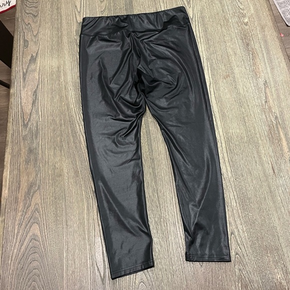 Wild Fable Leather Leggings Pants High Rise Elastic Waist Pull-On Black Size XL - Picture 4 of 7